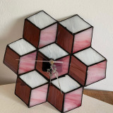 Pink-glass-clock