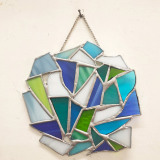 blue-and-green-glass-wallhanging
