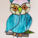 blue-owl-stained-glass