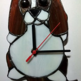 doggy-wall-clock-stained-glass