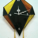 stained-glass-wall-clock-black-yellow
