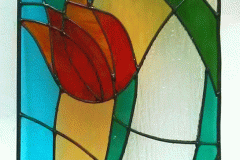 ויטראז עופרת עם פרח אדום