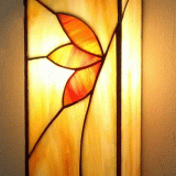 orange-flawer-wall-lamps-stained-glass