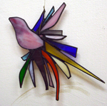 ציפור דקורטיבית לתלייה על קיר, ויטראז טיפאני